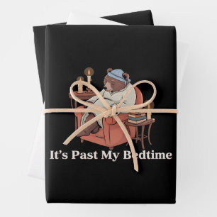Es ist vorbei an meiner Schlafenszeit Lustiger Sle Geschenkpapier Set