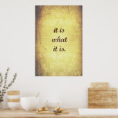 Es ist, was es ist - Antiquitätenkunst Poster (Küche)