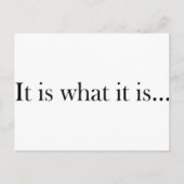 Es ist, was es ist... postkarte (Vorderseite)