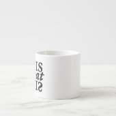 "Es ist, was es ist" Typografie Espresso Tasse (Vorderseite)