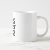 "Es ist, was es ist" Typografie Jumbo-Tasse (Rechts)