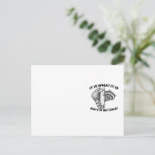 Es ist, was es ist, und es ist nicht groß Raccoon Postkarte (Stehend Vorderseite)