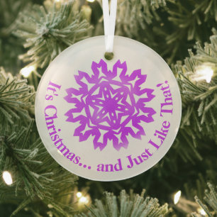 Es ist Weihnachten. Genau wie das Schneeflocken Gl Ornament Aus Glas