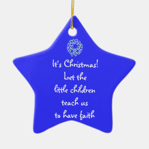 Es ist Weihnachten! Lassen Sie die kleinen Kinder Keramik Ornament