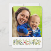 Es ist Weihnachten - Vertikale Fotokarte Einladung (Vorderseite)