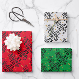 Es ist Weihnachten Y'All Word Art Geschenkpapier Set