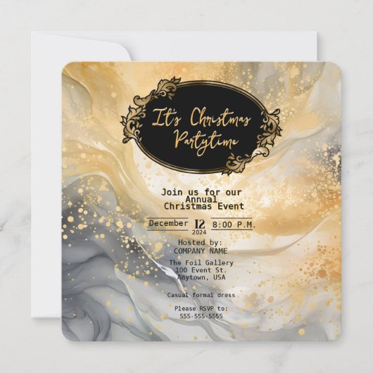 Es ist Weihnachtsfeiertage Feierliche Einladung (Vorderseite)