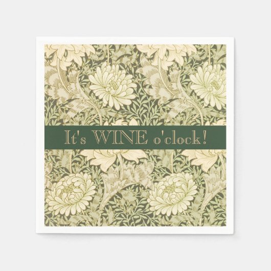 Es ist Wein O'clock Cocktail Serviette (Vorderseite)