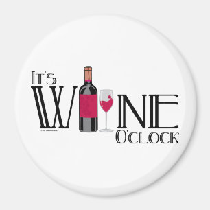 Es ist Wein-Uhr Magnet