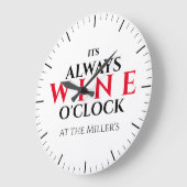 Es ist Weinuhr Bar Große Wanduhr (Winkel)