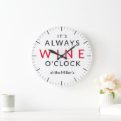 Es ist Weinuhr Bar Große Wanduhr (Zuhause)