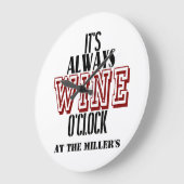 Es ist Weinuhr Bar Große Wanduhr (Winkel)