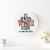 Es ist Weinuhr Bar Große Wanduhr (Zuhause)