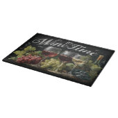"Es ist Weinzeit" Rustikale Tafel Kunst Schneidebrett (Ecke)