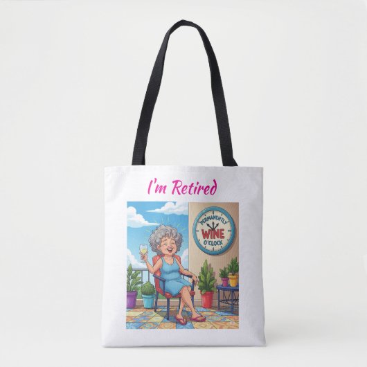 Es ist Weinzeit Tasche (Vorderseite)