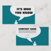 Es ist, wer Sie kennen, Sprechblasen-Befassung Empfehlungskarte (Vorne/Hinten)