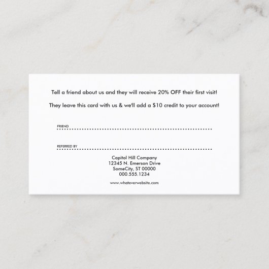 Es ist wer Sie Referenzkarten kennen Empfehlungskarte (Vorderseite)