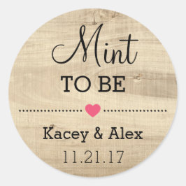 Es ist wichtig, die rustikalen Holz-Gastgeschenke  Runder Aufkleber