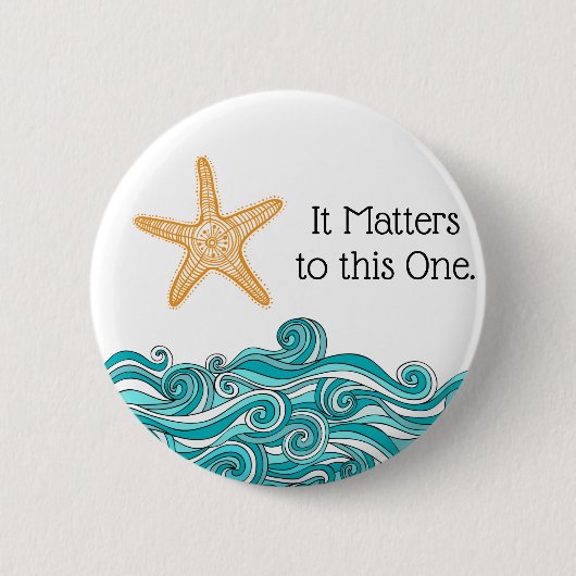 Es ist wichtig für diesen einen Starfish Button (Vorderseite)