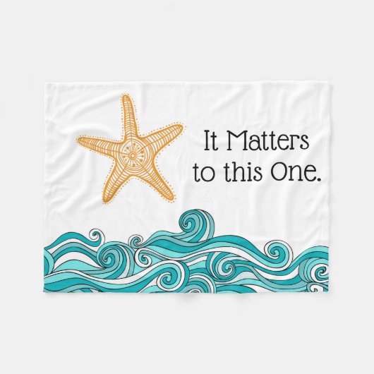 Es ist wichtig für diesen einen Starfish Fleecedecke (Vorderseite (Horizontal))