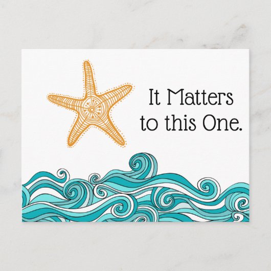 Es ist wichtig für diesen einen Starfish Postkarte (Vorderseite)