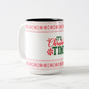 ES IST WICHTIGSTE ZEIT NUR WICHTIGE DEKORATIVE TAS ZWEIFARBIGE TASSE