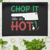 Es ist wie ein heißer, roter und grüner Cooking Ch Geschirrtuch (Gefaltet)