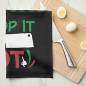 Es ist wie ein heißer, roter und grüner Cooking Ch Geschirrtuch (Viertel Falte)