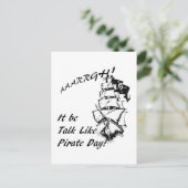 Es ist wie ein Piratentag Postkarte (Stehend Vorderseite)