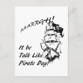 Es ist wie ein Piratentag Postkarte (Vorderseite)