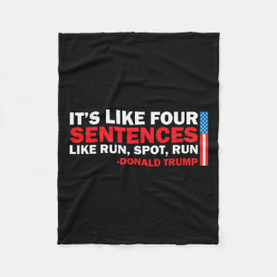 Es ist wie vier Sätze wie Lauf Spot Lauf Trump Fleecedecke