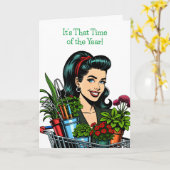 Es ist wieder die Zeit des Jahres! Gartensucht Karte (Gelbe Blume)