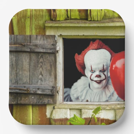 Es ist wieder dieser Clown. Pappteller (Vorderseite)