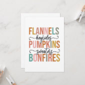 Es ist wieder Fall Karte (Vorderseite/Rückseite Beispiel)