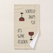 Es ist Wine O'Clock Badhandtuch Set (Handtuch)