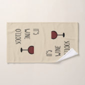 Es ist Wine O'Clock Badhandtuch Set (Handtuch)