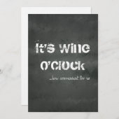 Es ist Wine O'Clock Einladung (Vorne/Hinten)