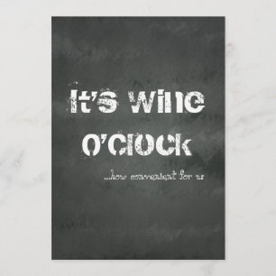 Es ist Wine O'Clock Einladung