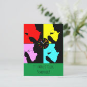 Es ist Wine O'clock Irgendwo künstlerischer grafis Postkarte (Stehend Vorderseite)