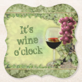 Es ist Wine O'Clock Untersetzer (Vorderseite)