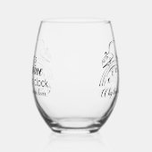 Es ist Wine O'Clock Weinglas Ohne Stiel (Links)