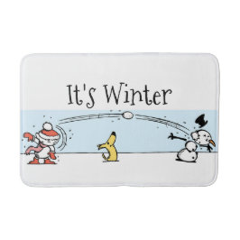 Es ist Winter Badematte