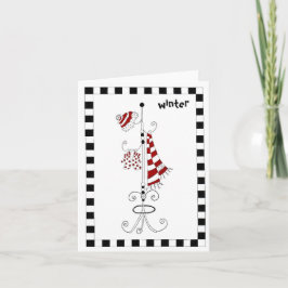 Es ist Winter Dankeskarte