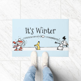 Es ist Winter Fußmatte