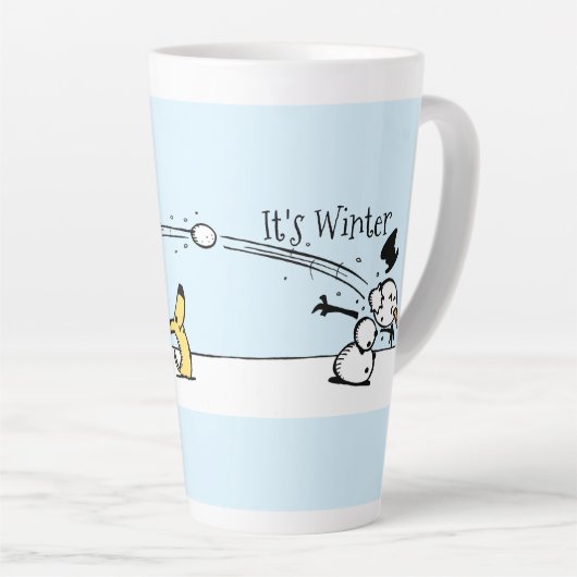 Es ist Winter Latte Tasse (Rechte Ecke)