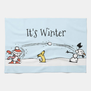Es ist Winterküchenhandtuch Geschirrtuch