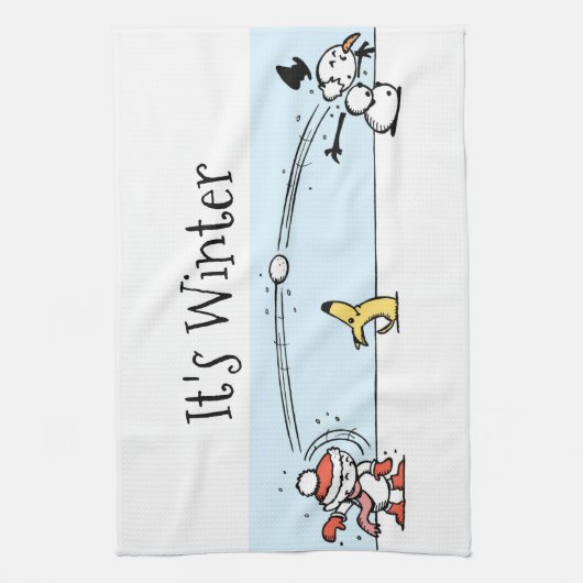 Es ist Winterküchenhandtuch Geschirrtuch (Vertikal)