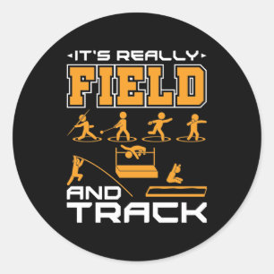 Es ist wirklich Field and Track Thrower Jumper T-S Runder Aufkleber