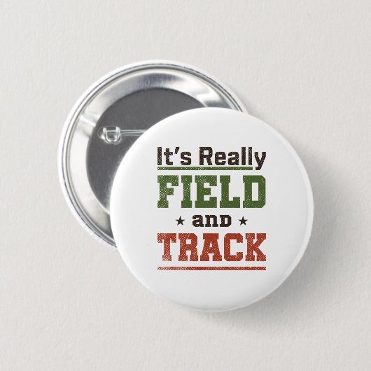 Es ist wirklich Field und Track Funny Athlete Button (Vorne & Hinten)