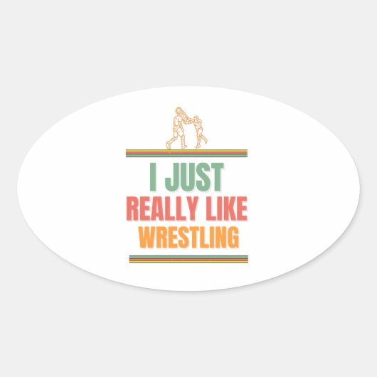 Es ist wirklich wie Wrestling Ovaler Aufkleber (Vorderseite)